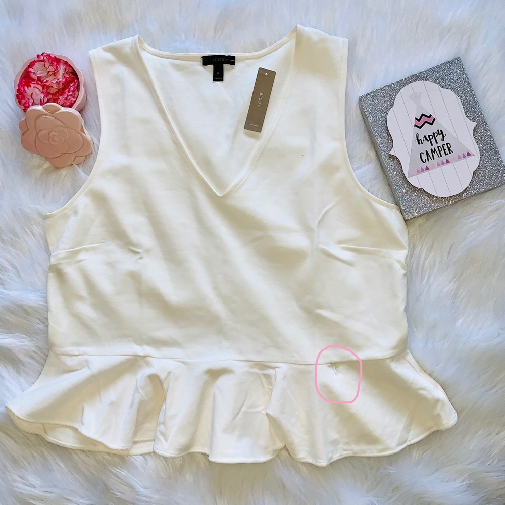 J. CREW Women’s Sleeveless Peplum Top